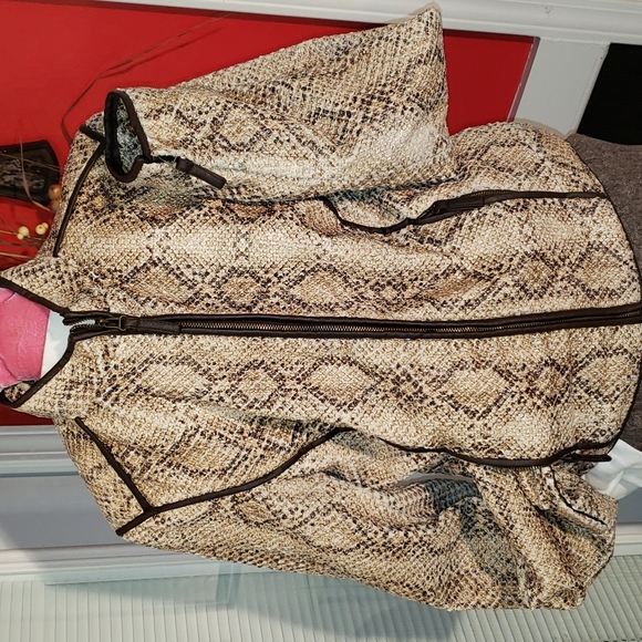 FF 💘MAX STUDIO VINTAGE ANIMAL PRINT HOBO SOHO CHIC BLAZER JACKET COAT - Picture 3 of 17